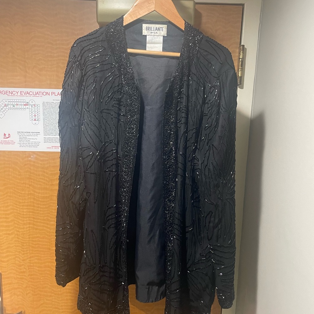 Vintage Black Blingy Brillante Women's Jacket L